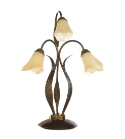 Lampada da tavolo 3 luci onli "alga" bronzo e14