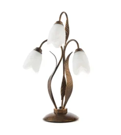 Lampada da tavolo 3 luci onli "grande" bronzo e14