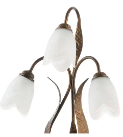 Lampada da tavolo 3 luci onli "grande" bronzo e14