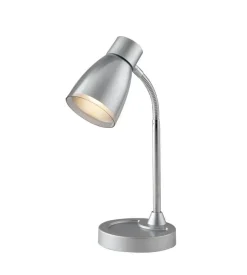 Lampada da tavolo "arkimede" in metallo argento, 40w