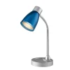 Lampada da tavolo "arkimede" in metallo blu, 40w