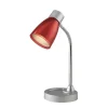 Lampada da tavolo "arkimede" in metallo rosso, 40w
