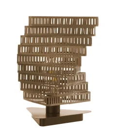 Lampada da tavolo "camino" bronzo, e27