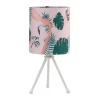 Lampada da tavolo "flamingo" rosa e bianco, e14