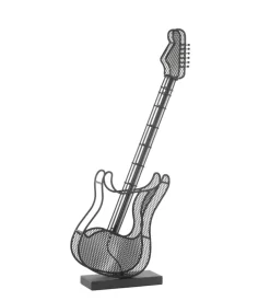 Lampada da tavolo led "rock" in metallo nero, 3000k