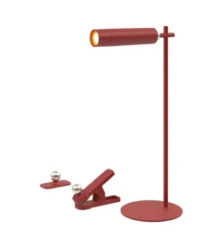 Lampada da tavolo magnetica ricaricabile rossa 3w, 4000k