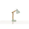 Lampada da tavolo "nora" in legno e metallo verde, e14
