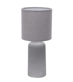 Lampada da tavolo onli grande "shelly" grigio e14