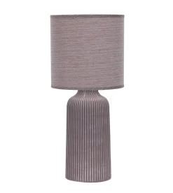 Lampada da tavolo onli grande "shelly" marrone, e14