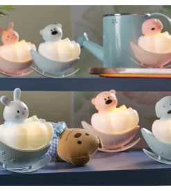 Lampada da tavolo onli "nuvolina" a forma di cagnolino rosa