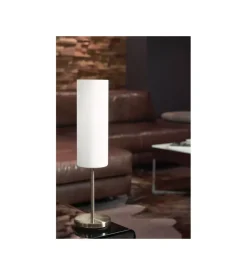 Lampada da tavolo "troy3" in vetro satinato, e27