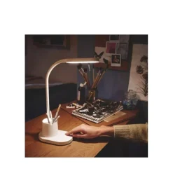 Lampada led da tavolo philips "bucket" bianco 3000k