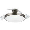 Lampada ventilatore a led philips "atlas nickel" colore acciaio, 5500 k