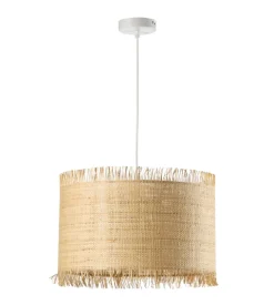 Lampadario 1 luce onli "fringilla" marrone e27