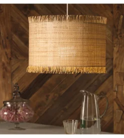 Lampadario 1 luce onli "fringilla" marrone e27