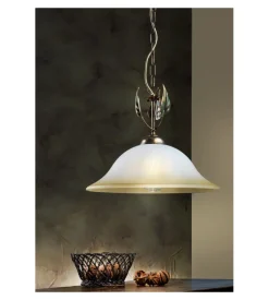 Lampadario 1 luce onli "mira" bronzo e27 40 cm
