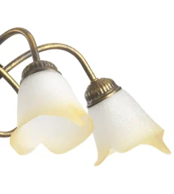 Lampadario 5 luci in metallo color bronzo, e14