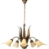 Lampadario 5 luci onli "alga" bronzo e14