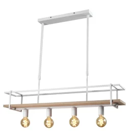 Lampadario 4 luci onli "antony" bianco e27