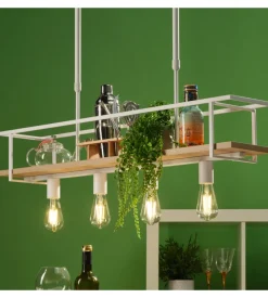 Lampadario 4 luci onli "antony" bianco e27