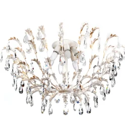 Lampadario 6 luci onli "cesta" avorio e14