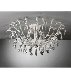 Lampadario 6 luci onli "cesta" avorio e14