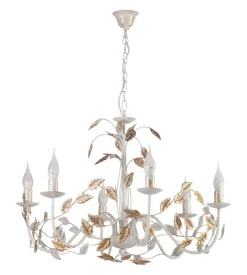 Lampadario 6 luci onli "collana" avorio e14