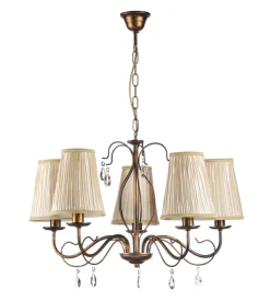 Lampadario 5 luci onli "delia" bronzo e14