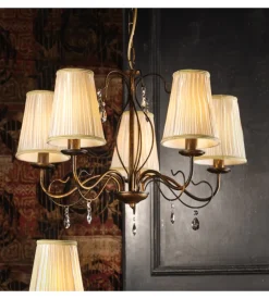Lampadario 5 luci onli "delia" bronzo e14