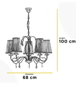 Lampadario 5 luci onli 