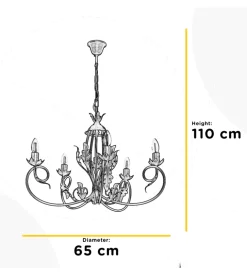 Lampadario 5 luci onli 