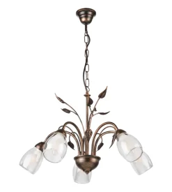 Lampadario 5 luci onli "liliana" bronzo e14