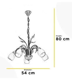 Lampadario 5 luci onli 