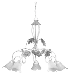 Lampadario 5 luci onli "marilena" argento e14