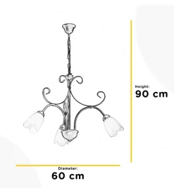 Lampadario 3 luci onli 