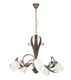 Lampadario 5 luci onli "sonia" bronzo e14