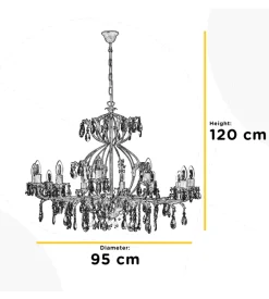 Lampadario 12 luci onli 