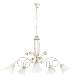 Lampadario 5 luci onli "wilma" bianco e14