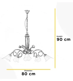 Lampadario 5 luci onli 