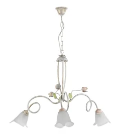 Lampadario 3 luci onli "wilma" bianco e14