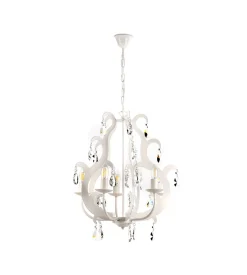 Lampadario a 5 luci "jane" bianco, e14