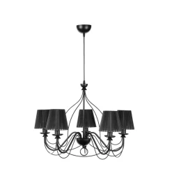 Lampadario a 5 luci "loris" nero, e14