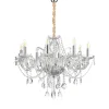 Lampadario a 8 luci "svetlana" cristallo/cromo, e14