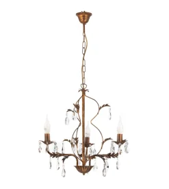 Lampadario a 3 luci "teresa" bronzo, e14