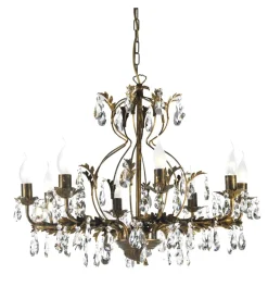 Lampadario a 8 luci "teresa" bronzo, e14