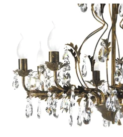 Lampadario a 8 luci "teresa" bronzo, e14