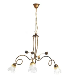 Lampadario "arianna" 3 luci bronzo, e14