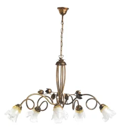 Lampadario "arianna" 5 luci bronzo, e14
