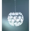 Lampadario "blowball" con fiori trasparenti diametro 50 cm