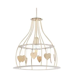 Lampadario "leonilde" avorio, e27